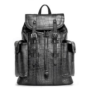 Real alligator skin backpack